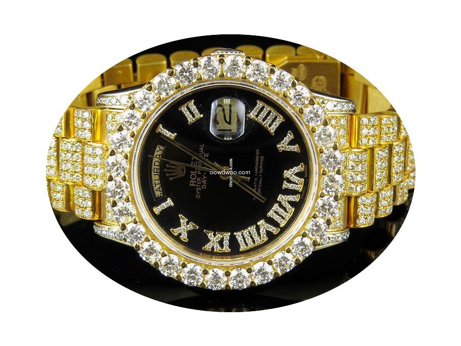 Rolex Full 18K Mens Yellow Gold Rolex Pr...