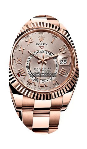 Rolex 326935 Sky Dweller Rose Gold Pink ...