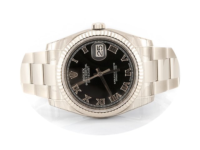 Rolex Datejust 116234 Stahl Weißgold Bl...