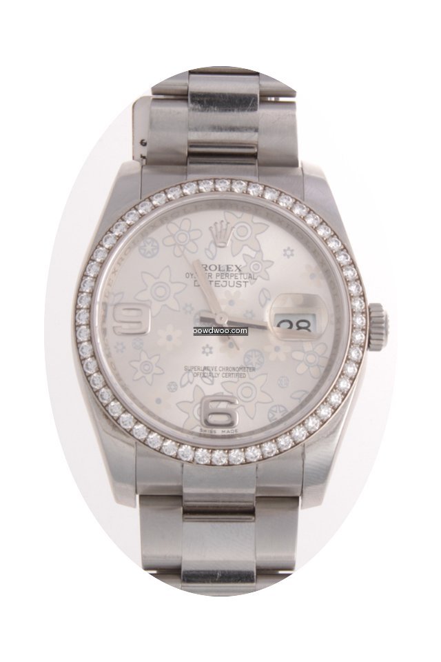 Rolex SS Datejust Floral Dial Original D...