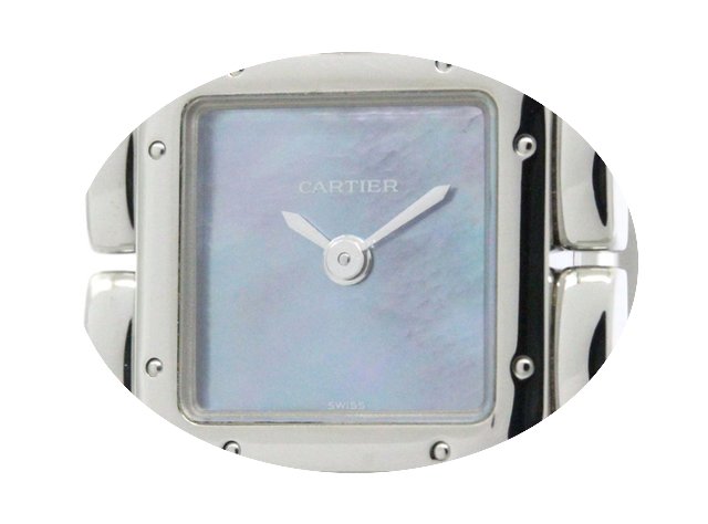 Cartier Ruban Blue Mop Dial Steel Quartz...
