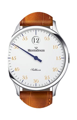 Meistersinger Salthora 40 mm white dial...