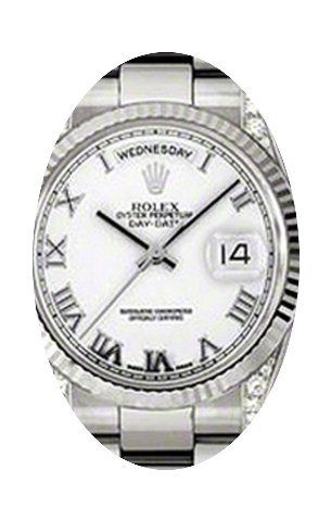 Rolex Day-Date 36 118339-WHTRFO White Ro...
