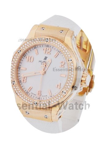 Hublot 38mm Big Bang All White 2 Rows Di...