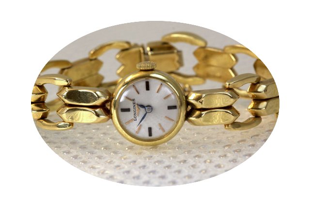 Longines Vintage Ladies Watch 18kt Gold...