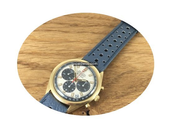 Zenith G581 Rare Grey Panda 18ct Gold El...