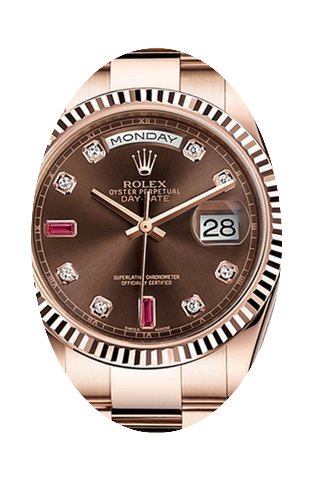 Rolex DAY-DATE 36mm Rose Gold Chocolate ...