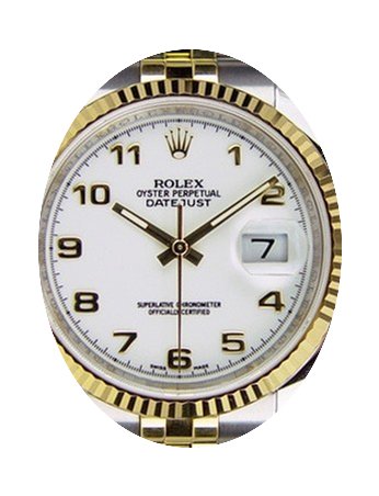 Rolex Datejust 36 116233-WHTAFJ White Ar...