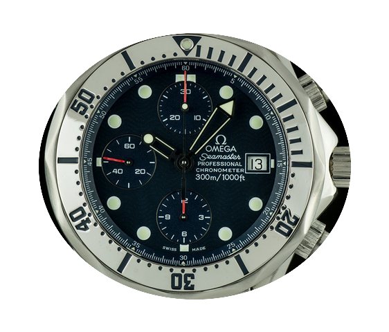 Omega Stainless Steel Blue Dial Seamaste...