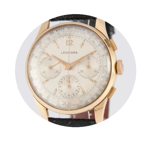 Leonidas Vintage Chronograph Gold 18k 38...