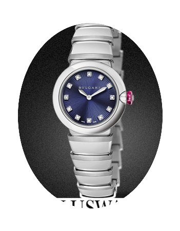 Bulgari Lucea Quartz 28mm Steel Blue Dia...