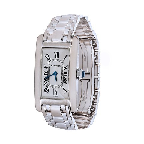 Cartier Tank Americaine 18K White Gold Q...