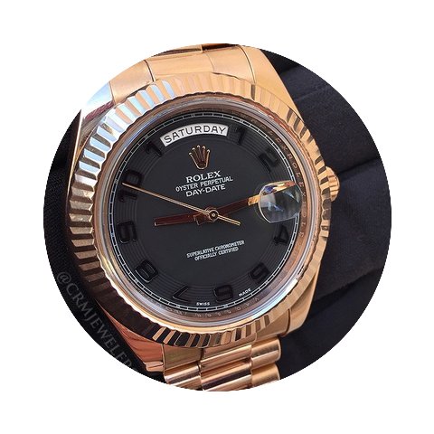 Rolex Day-Date II Gold President Black A...