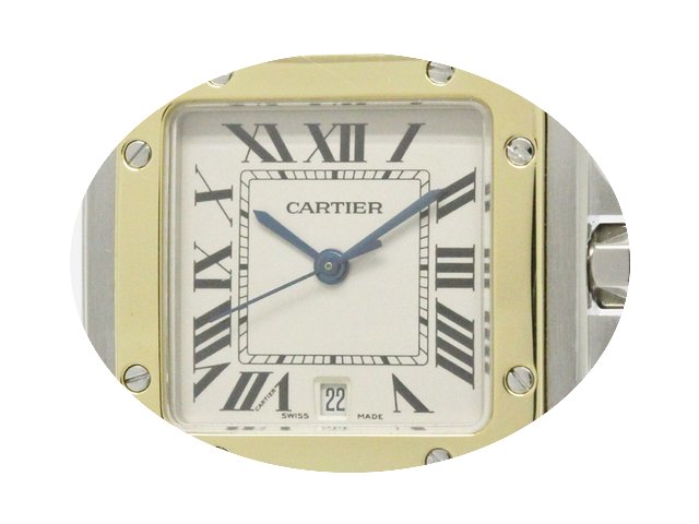 Cartier Santos Galbee 18k Gold Steel Men...