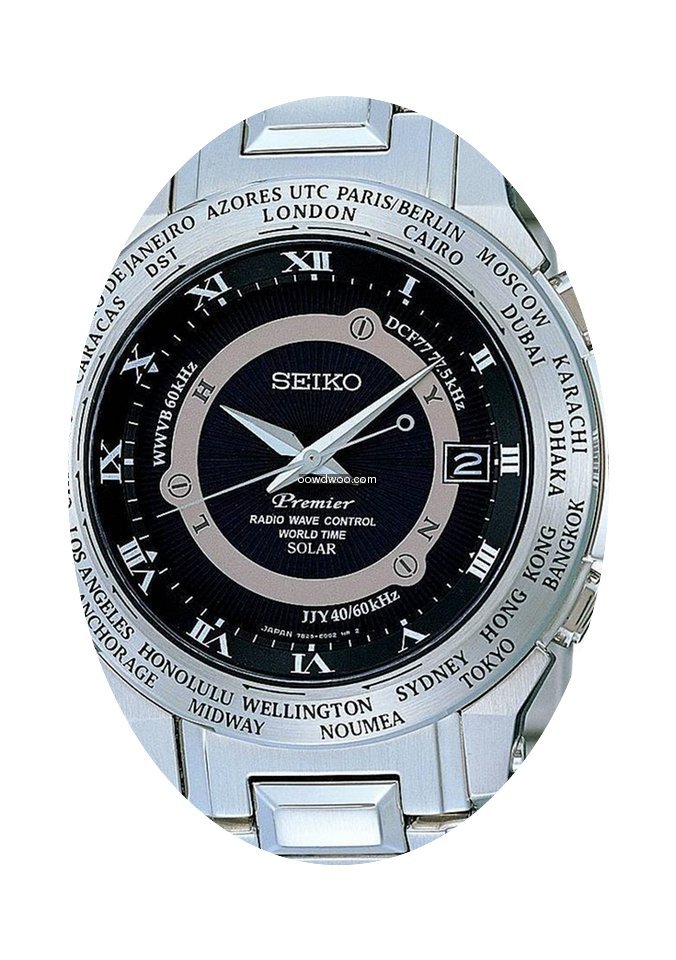 Seiko Premier Radio Wave Control World T...