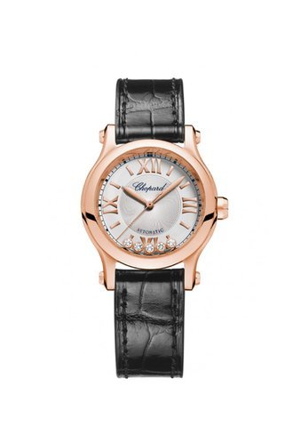 Chopard Happy Sport Silver Tone Dial Bla...