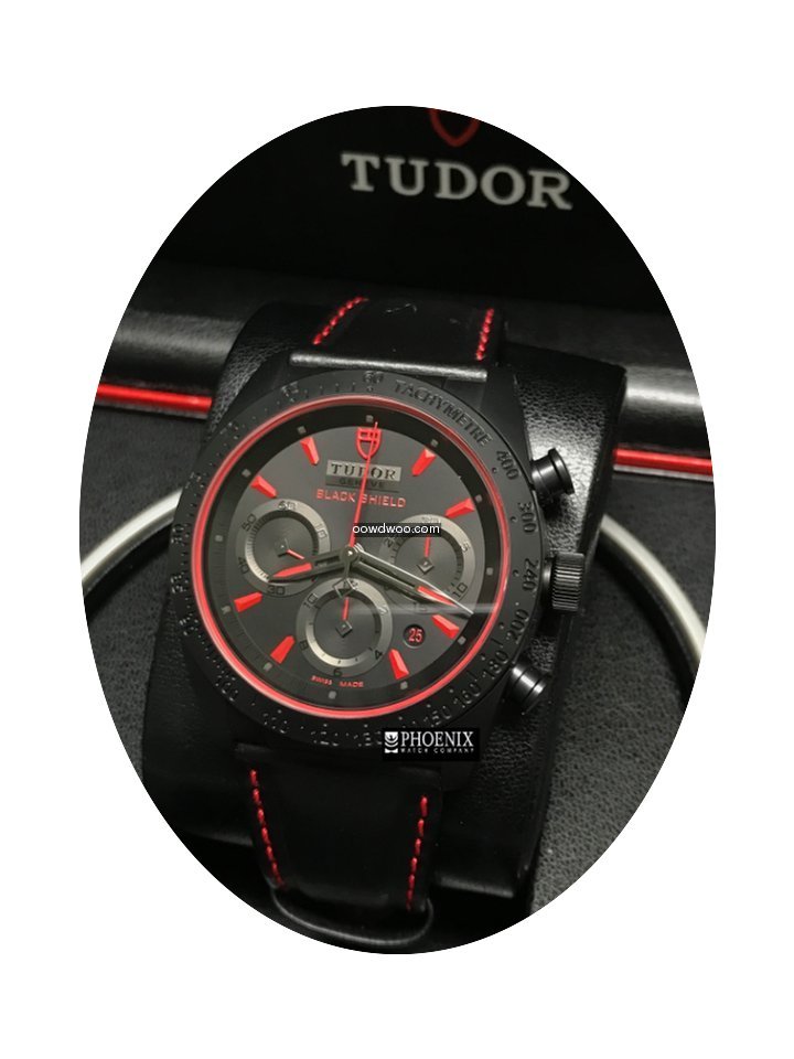 Tudor Black Shield 4200CR Leather...