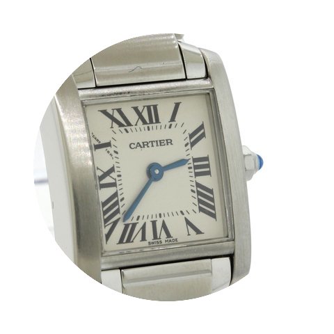 Cartier Tank Francaise 2384 Stainless Wh...