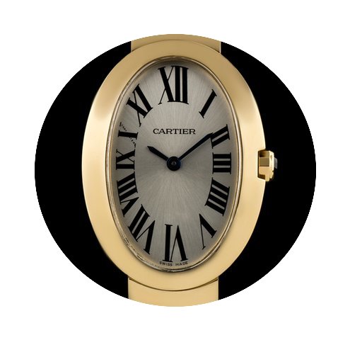 Cartier 18k Yellow Gold Silver Dial Baig...