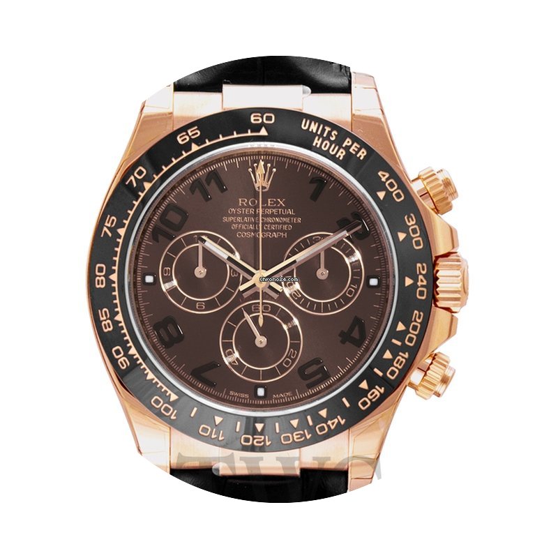 Rolex Daytona Chocolate 18k Rose Gold/Le...