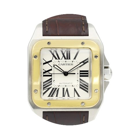 Cartier Men's Cartier Santos 100 18k Gol...