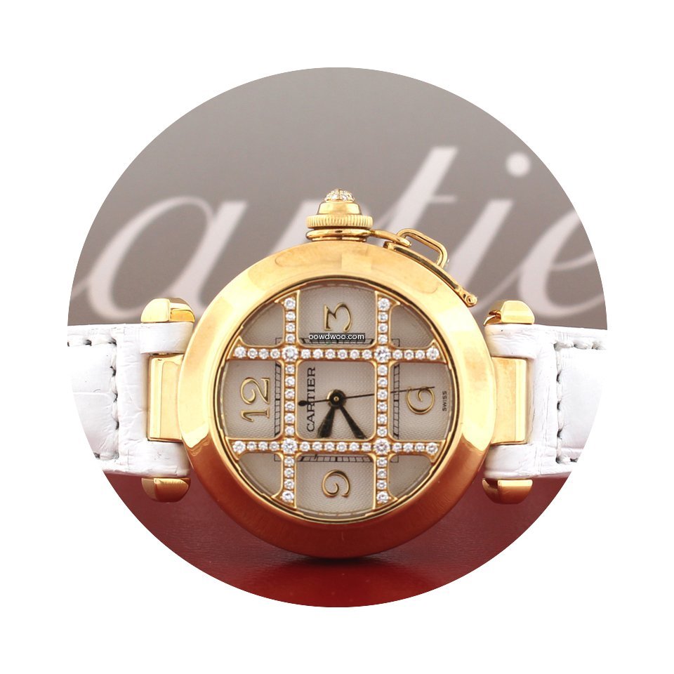 Cartier Pasha Gold Diamond Grid 32MM Lad...