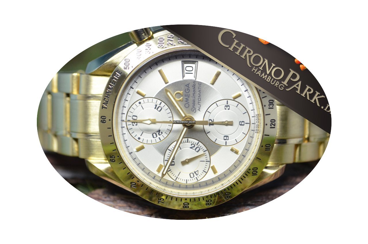 Omega 18kt Gold Speedmaster Automatik Ch...