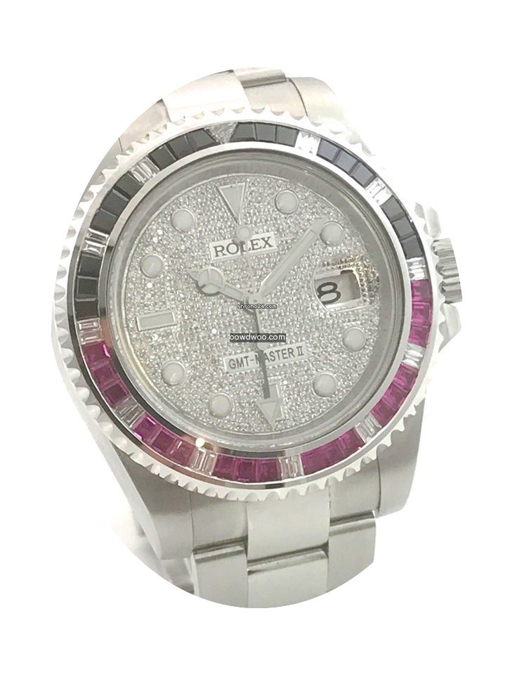 Rolex GMT-Master II Coke Dia Pave Schwar...