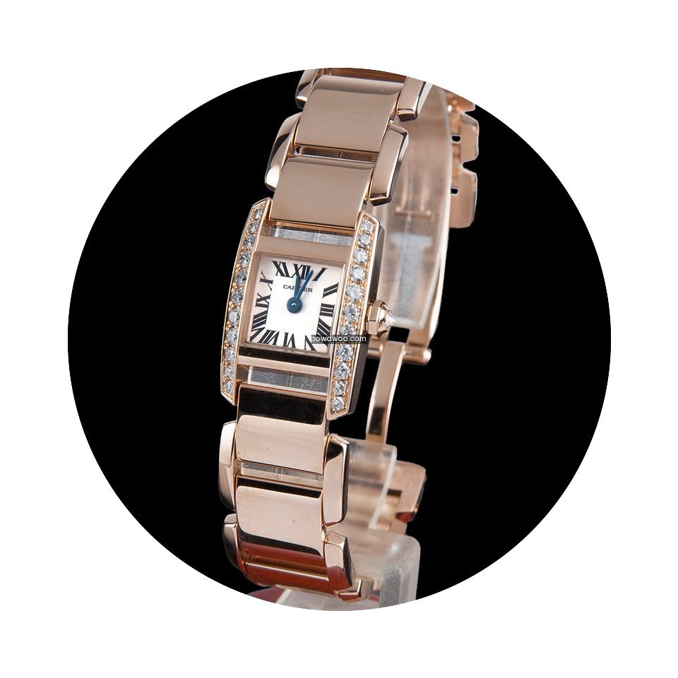 Cartier tankissime rose gold and diamond...