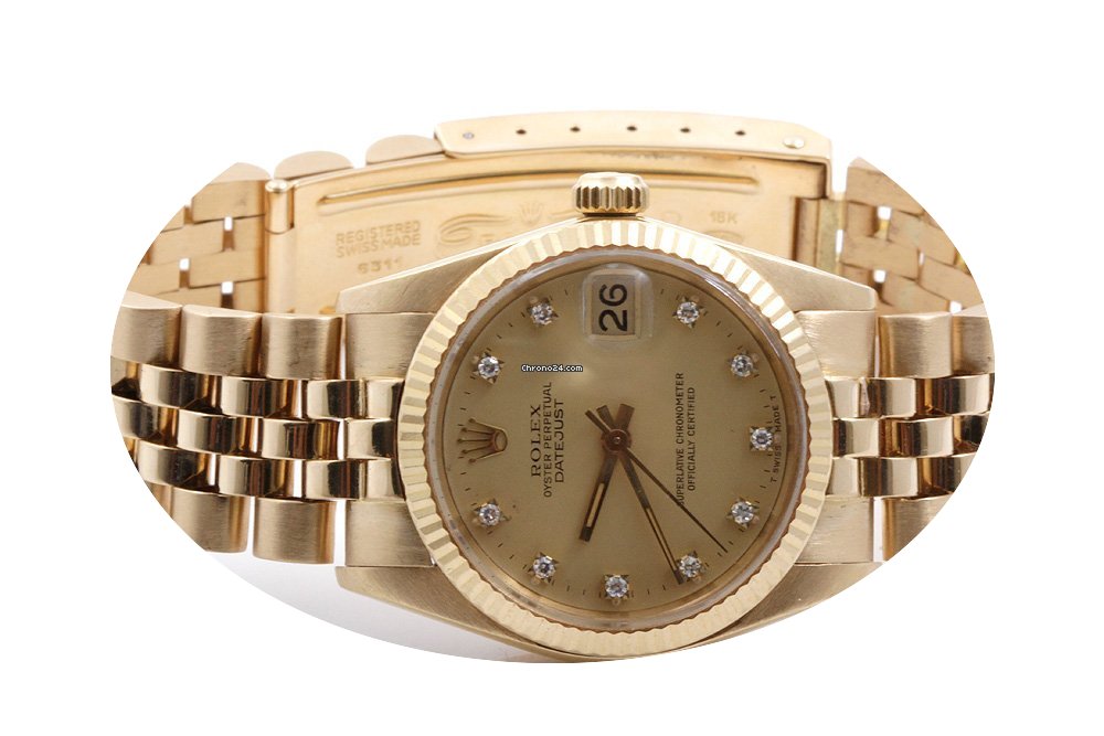 Rolex Midsize 18K Yellow President - Cha...