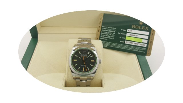 Rolex 116400GV 二手 綠玻璃 黑面...