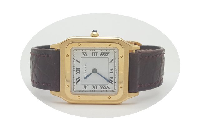 Cartier 18k Rose Gold Tank Santos Paris ...