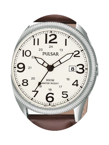 Pulsar PS9171X1 Herrenuhr beige braun 10...