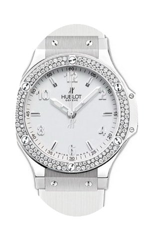 Hublot lBig Bang Quartz Steel White Diam...