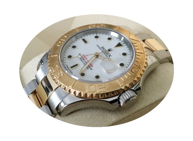 Rolex Oyster Yacht-Master Gold Steel Whi...