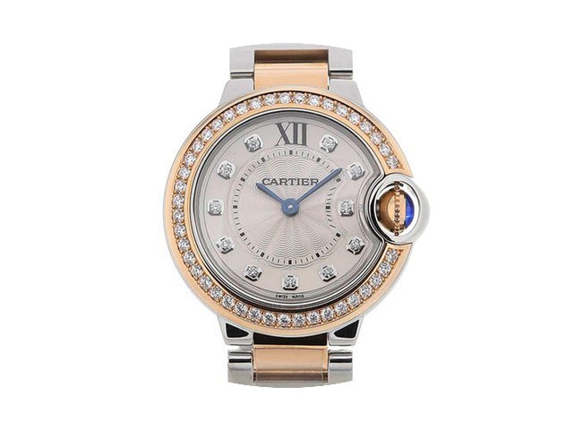 Cartier Ballon Bleu 28 Steel Gold Diamon...