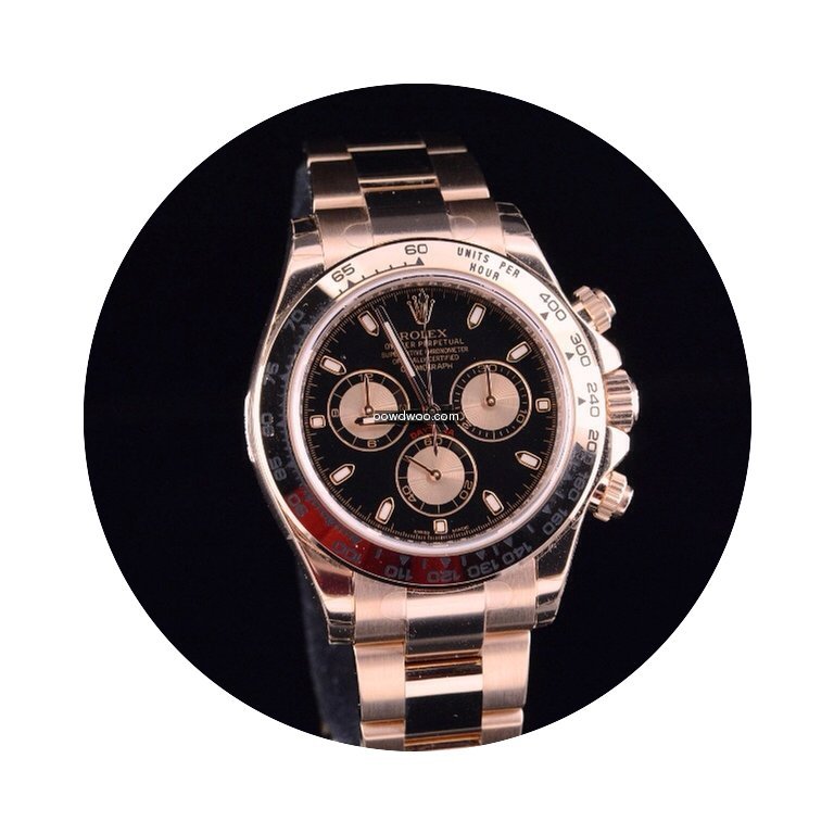 Rolex DAYTONA ROSE GOLD BLACK DIAL 2016...