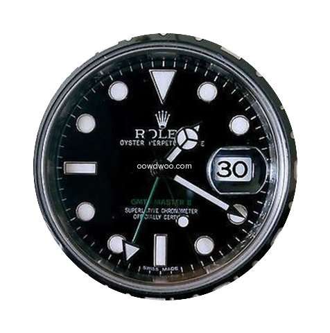 Rolex Gmt Ii Stainless Steel Black On Bl...