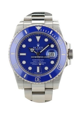 Rolex Submariner White Gold blue Dial...