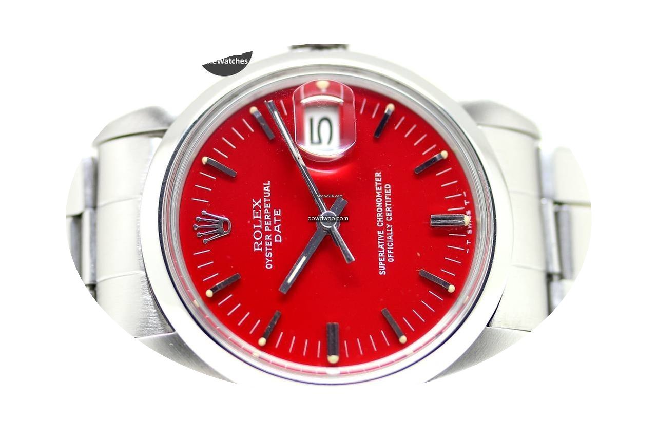 Rolex Oyster Perpetual Date Red Dial Aft...