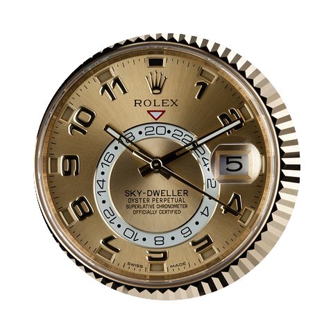 Rolex Sky-Dweller Yellow Gold Champagne ...