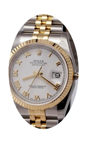 Rolex Datejust 36mm Jubilee SS/18K White...