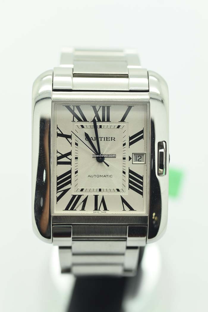 RET:$7100 CARTIER MENS XL LARGE TANK ANG...