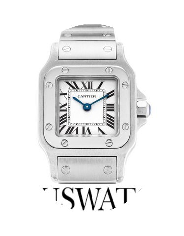 Cartier Santos Galbee Ladies Steel Quart...