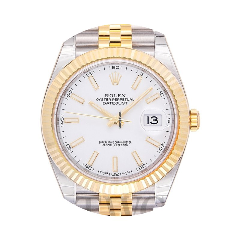 Rolex Datejust 41 White/18k gold jubilee...