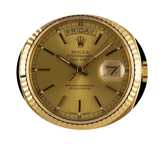 Rolex 18k Y/G Champagne Dial Egyptian Oy...