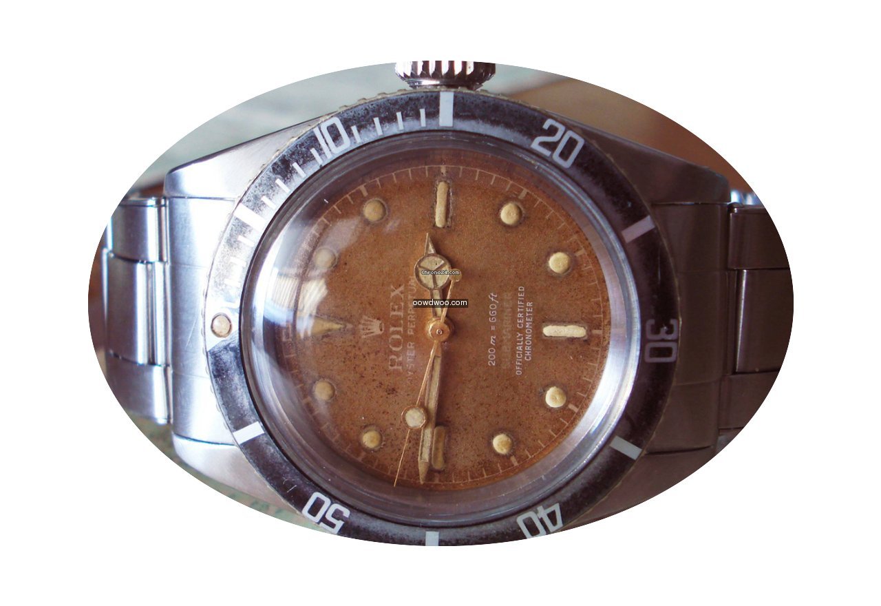 Rolex Submariner 6538 BIG CROWN TROPICAL...