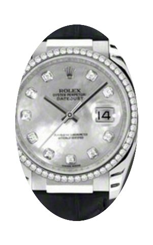 Rolex Datejust 36 116189-MOPDDL White Mo...