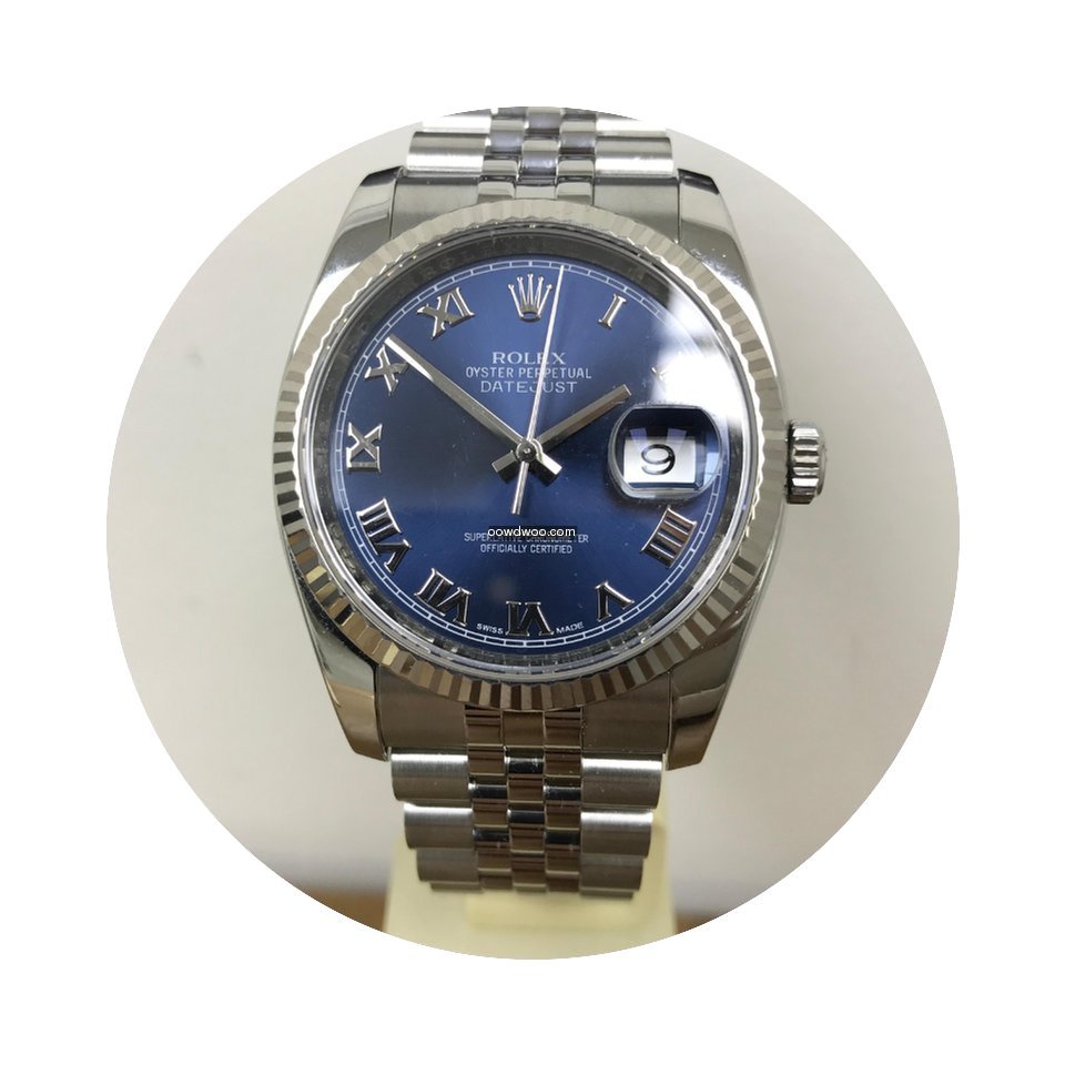 Rolex Men's 36mm Datejust 18ct WG Fluted...