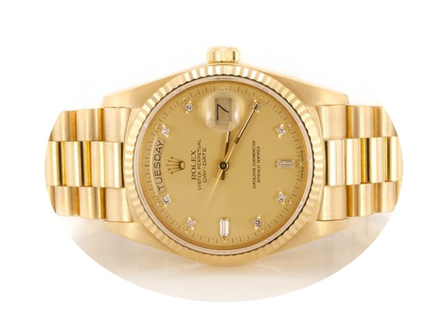 Rolex Day-Date 18038 Gelbgold - Diamond ...